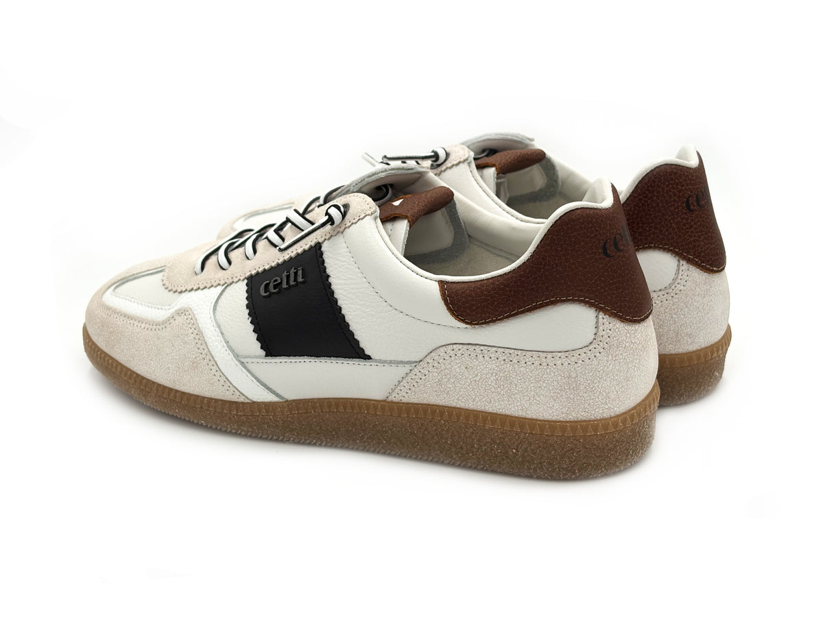 CETTI C-1395 Sneaker Nature Blanco cordón elástico Hombre
