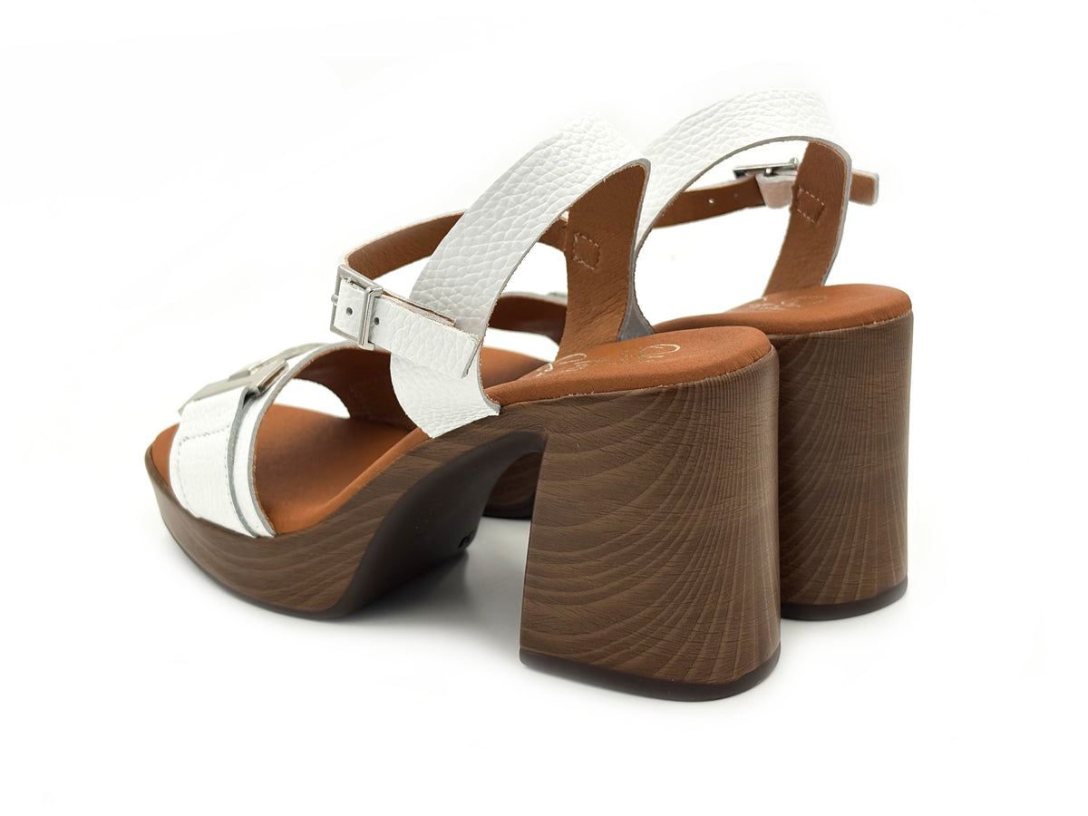 OH MY SANDALS 5931 Sandalia Tacón alto Piel blanco Mujer