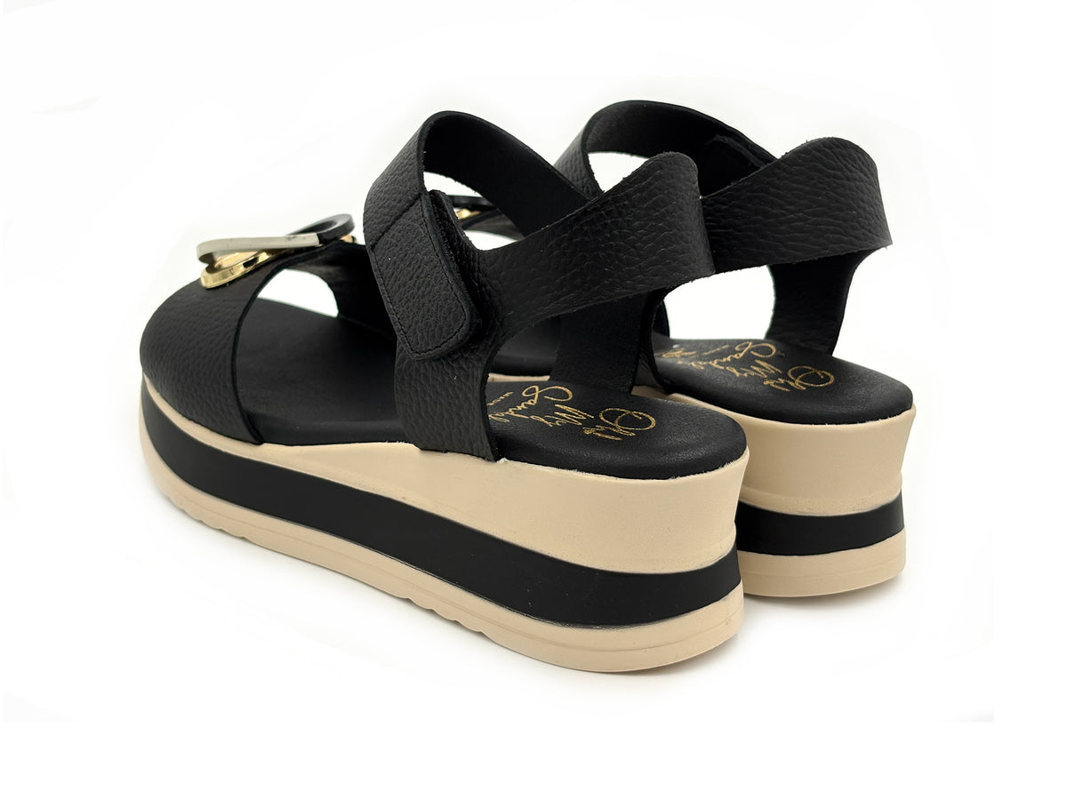 OH MY SANDALS 5974 Sandalia Plataforma Doya Negro Piel Mujer