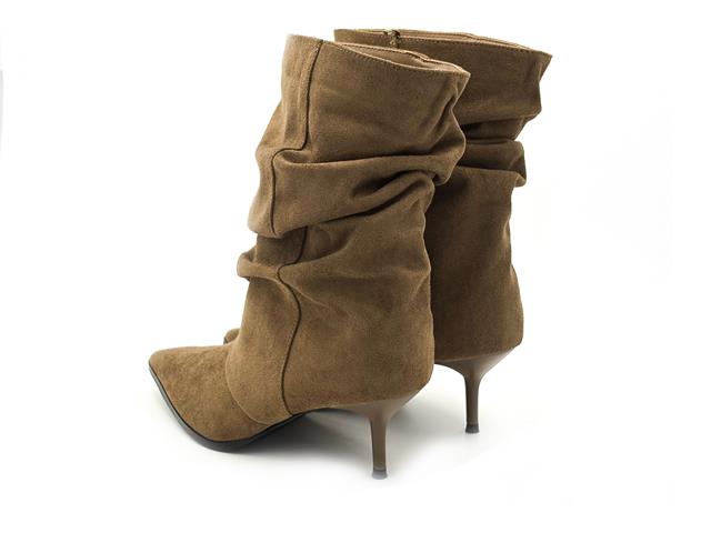 Étika 32033 Estelle Botin Antelina Taupe Cremallera tacón 6 Mujer