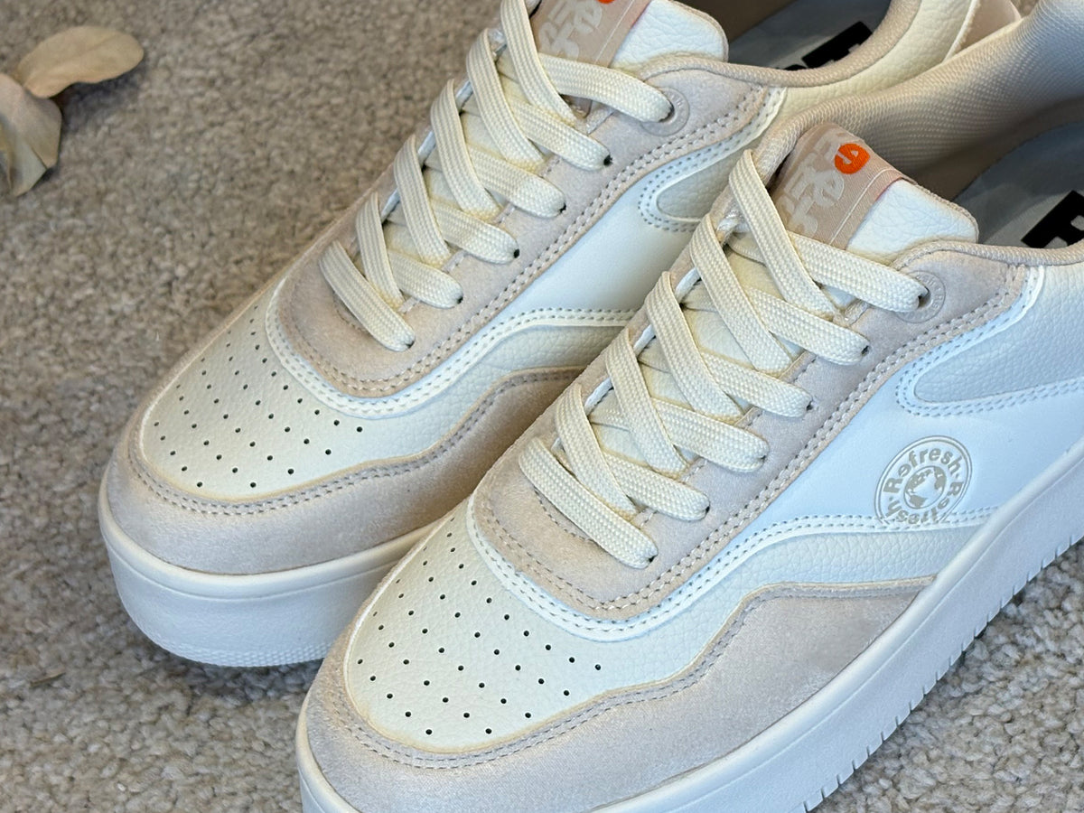 Refresh 176004 deportivo cordones plataforma Beig Mujer