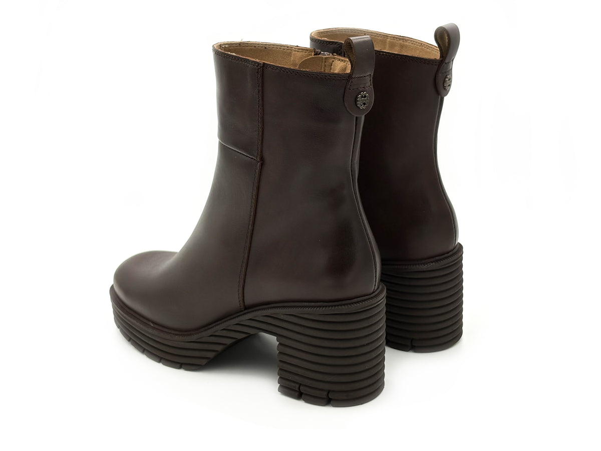 Porronet 4870 Botin Piel Moka Tacón 6 Mujer