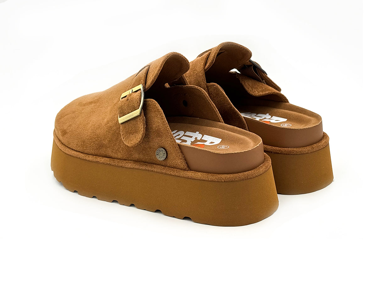 Refresh 176021 Zueco Plataforma Antelina Camel Mujer