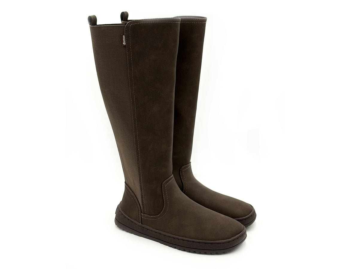 Mustang 85503 Bota Caña Alta Barefoot Moka Cremallera Mujer