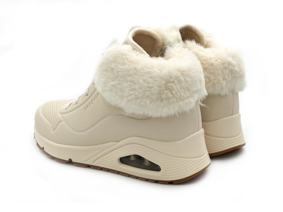 Skechers 310539L/NAT Botin cuello borreguito Natural cordon Mujer