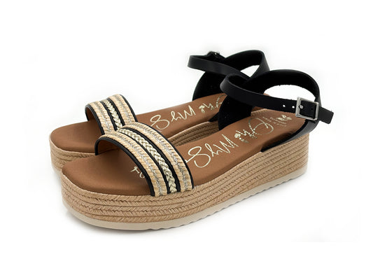 OH MY SANDALS 5704 Sandaila Plataforma 4 Negro combi Mujer