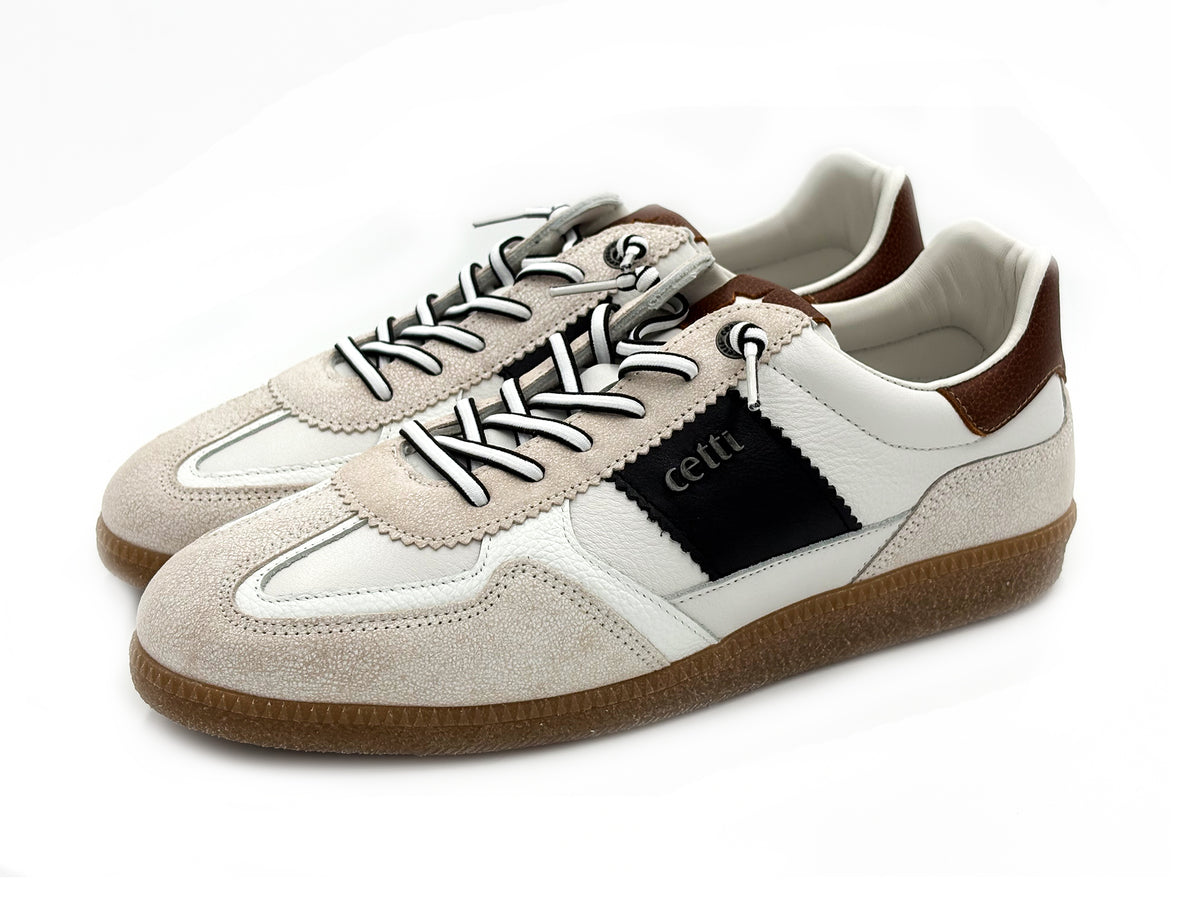 CETTI C-1395 Sneaker Nature Blanco cordón elástico Hombre