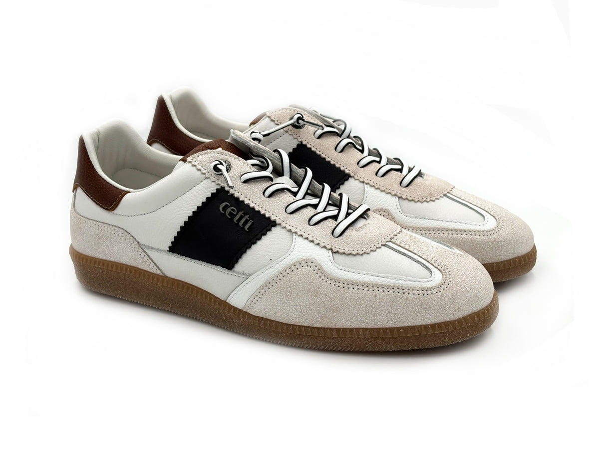 CETTI C-1395 Sneaker Nature Blanco cordón elástico Hombre