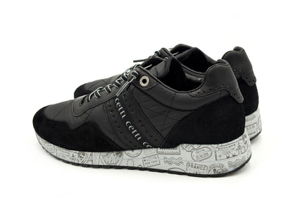 CETTI C-1308 Sneakers Ante Negro cordón elástico Hombre