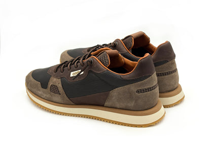 CETTI C-1397 Sneakers Ante Napa Moka cordón elástico Hombre