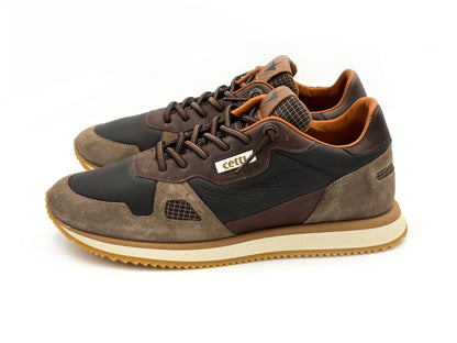 CETTI C-1397 Sneakers Ante Napa Moka cordón elástico Hombre