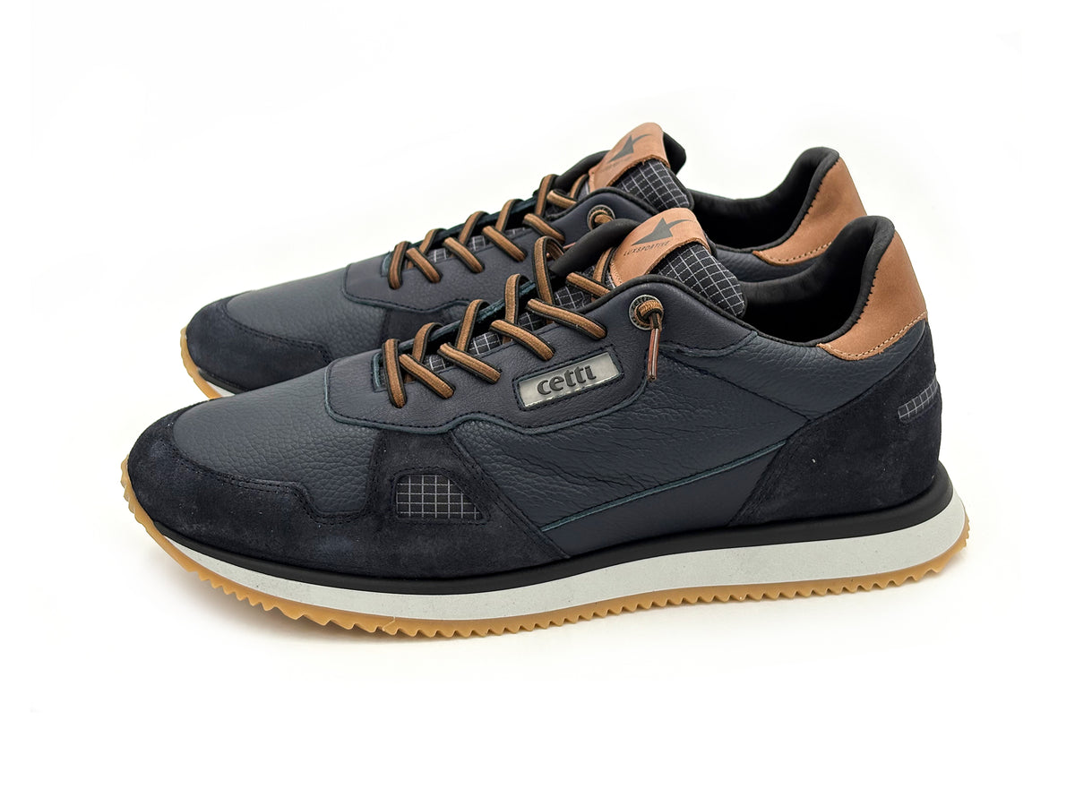 CETTI C-1397 Sneakers Ante Napa Navy cordón elástico Hombre
