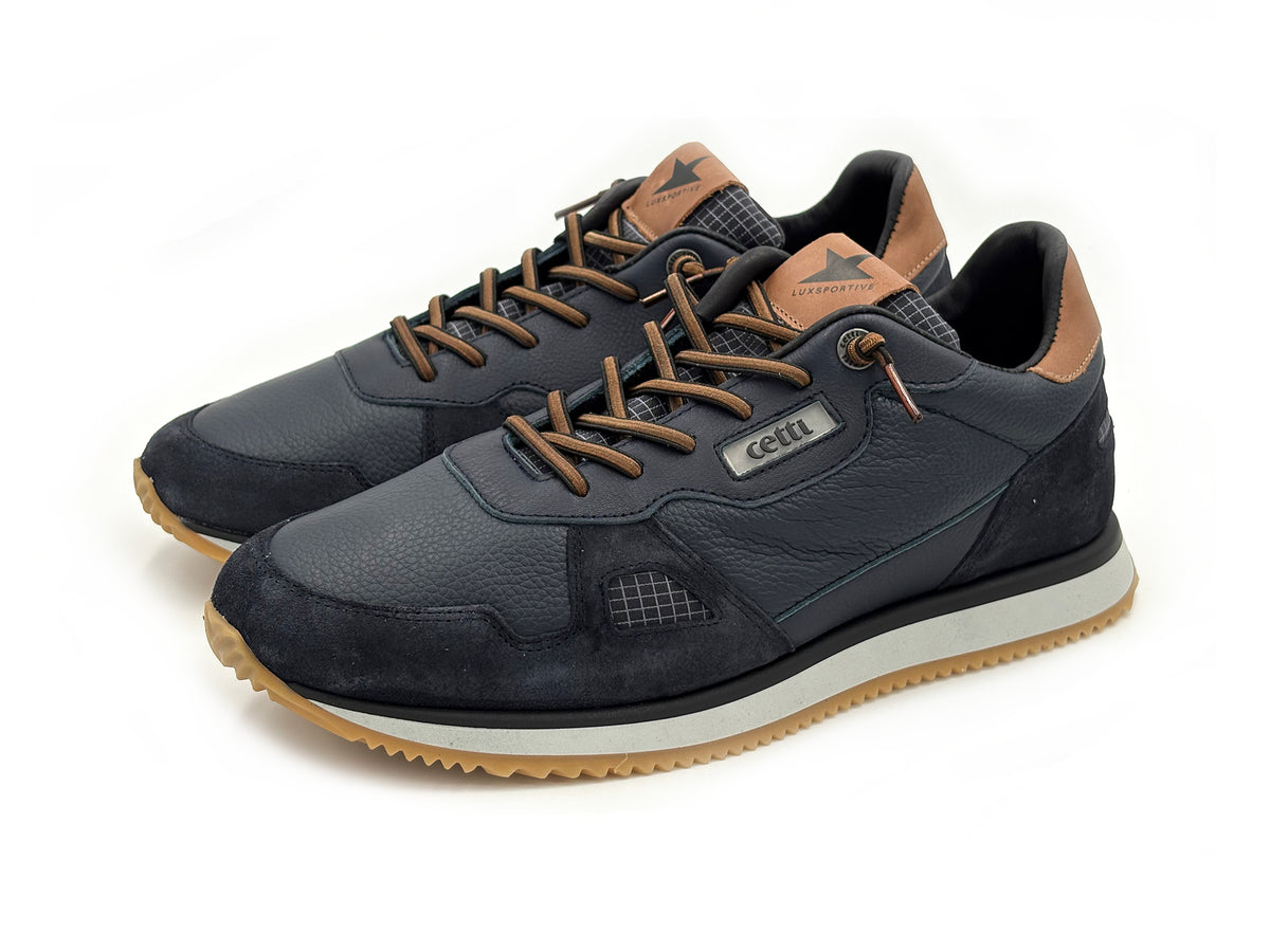 CETTI C-1397 Sneakers Ante Napa Navy cordón elástico Hombre