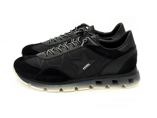 CETTI C-1385 Sneakers Ante Sweet Negro cordón elástico Hombre