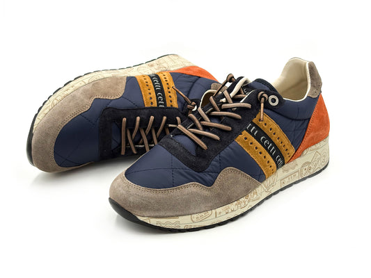 CETTI C-1308 Sneakers Ante Navy cordón elástico Hombre
