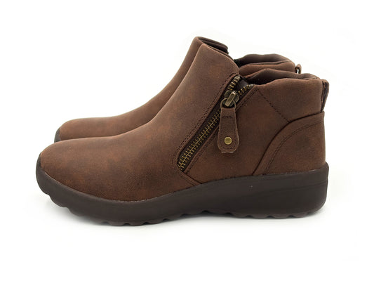 SKECHERS 158952/CHOC Lovely Vibe Fall In Bloom Botin Cremallera Mujer
