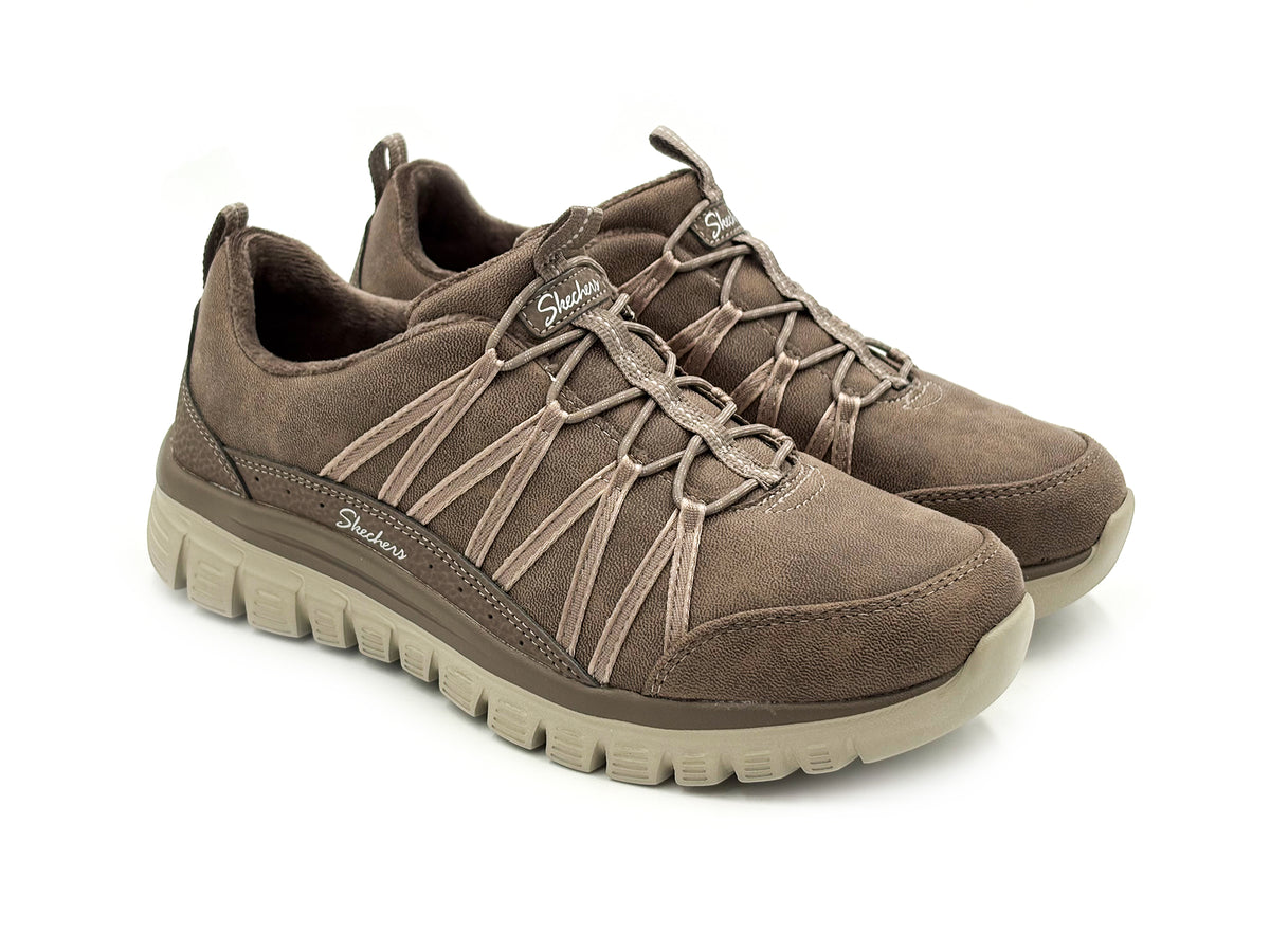 SKECHERS 100889/DKTP Graceful zapatilla deportiva casual Taupe Mujer