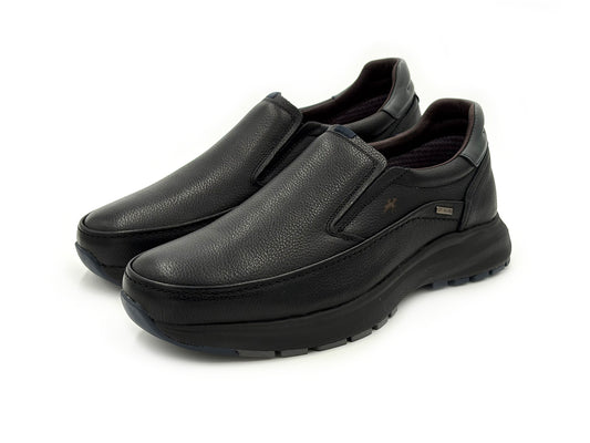 FLUCHOS F2064 Triton Zapato Mocasin elasticos Piel Negro Hombre