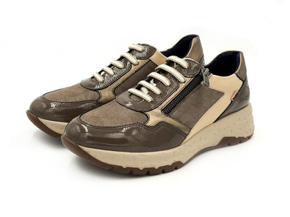 FLUCHOS F2308 Nexus Zapato deportivo corón elástico Taupe Mujer