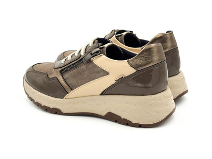 FLUCHOS F2308 Nexus Zapato deportivo corón elástico Taupe Mujer