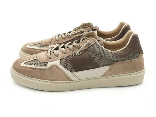 Cetti C-1395 Ante-Rejilla Wasabi Sneaker Serraje Textil Taupe Hombre
