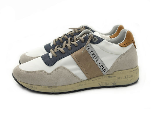 Cetti C-1370 Ante Mesh Blanco Sneaker Serraje textil Blanco Hombre