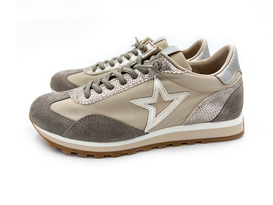 Cetti C-1259 SRA Ante-Mesh Old Rose Sneaker cordón elastico Mujer