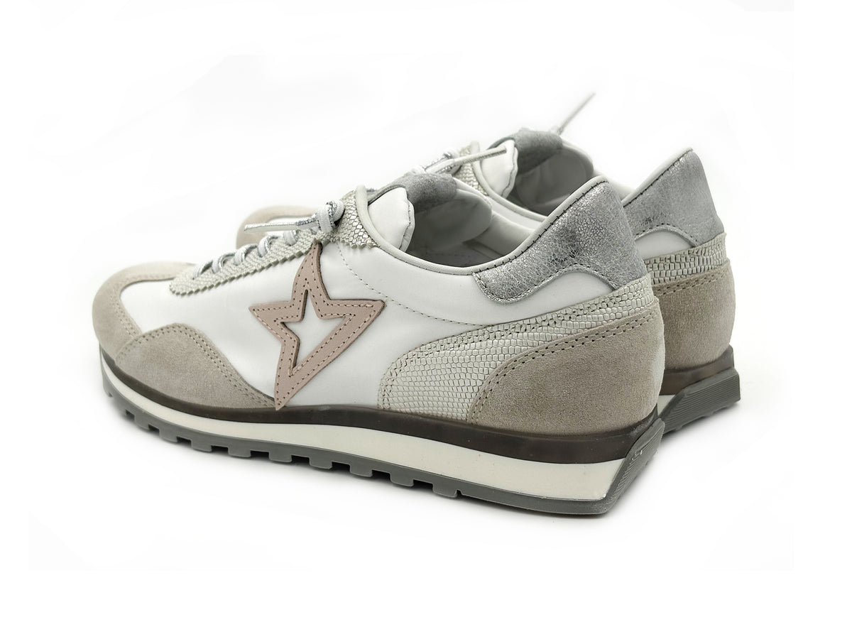 Cetti C-1259 SRA Ante-Mesh Blanco Sneaker cordón elastico Mujer