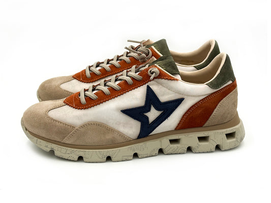CETTI C-1259 XL Ante_Used Dessert Sneaker Beig Piel Textil Hombre