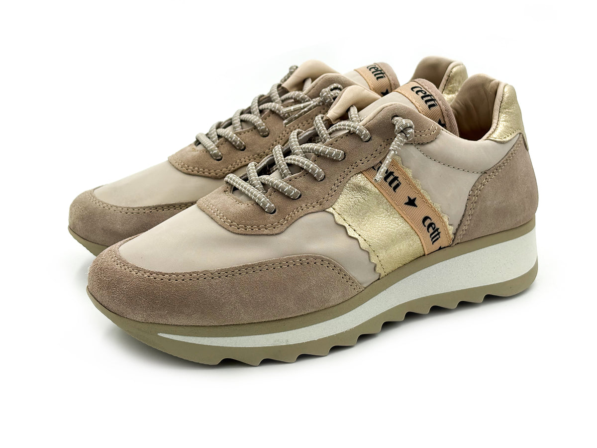 Cetti C-849 Sra Ante-Mesh Caliza  Sneakers Beig Mujer