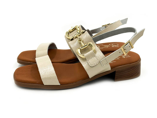 OH MY SANDALS 5873 Sandalia Piel Duna Hielo Hebilla Mujer