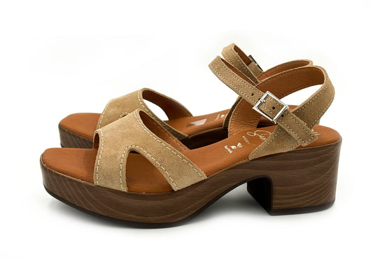 OH MY SANDALS 5925 Sandalia Piel Serraje tacón 5 Mujer