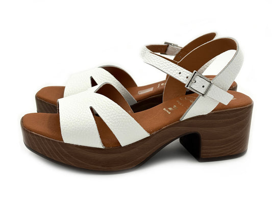 OH MY SANDALS 5921 Sandalia Tacón 5 Piel Blanco Mujer