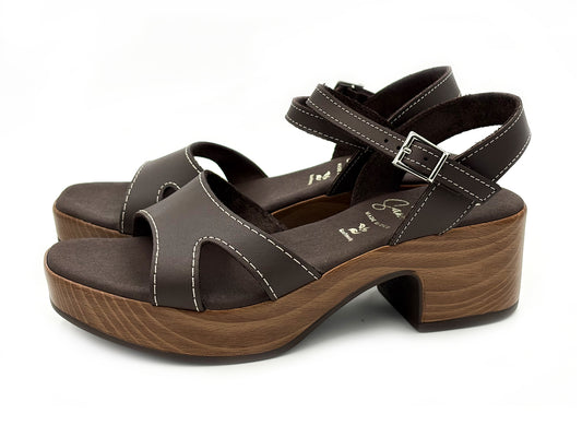 OH MY SANDALS 5925 Sandalia Piel Marrón tacón 5 Mujer