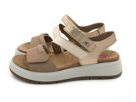 FLUCHOS F2165 Sandalia Street Piel Taupe Mujer