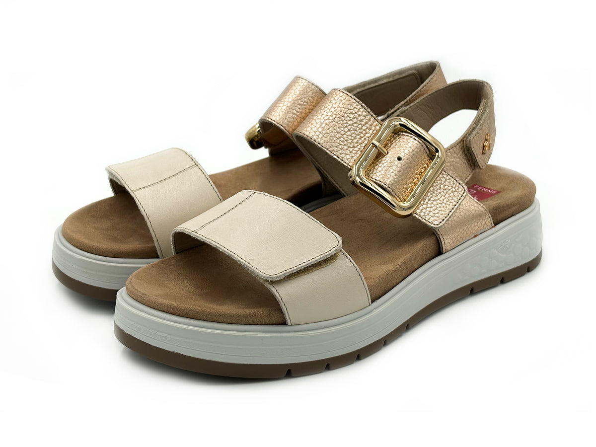 FLUCHOS F2166 STREET Sandalia Piel Ajustable Hebilla Velcro Mujer