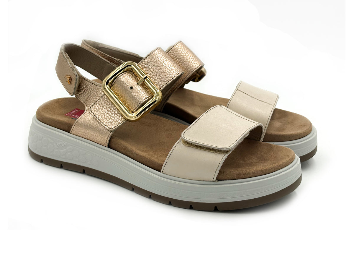 FLUCHOS F2166 STREET Sandalia Piel Ajustable Hebilla Velcro Mujer