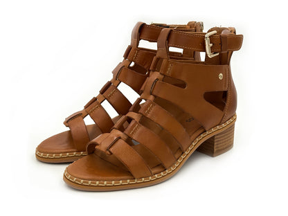 PIKOLINOS W3H-1823 BLANES Sandalia Romana Piel Brandy tacón 5 Mujer
