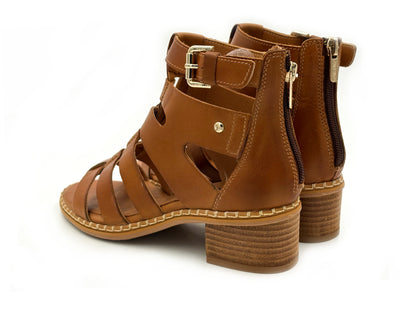 PIKOLINOS W3H-1823 BLANES Sandalia Romana Piel Brandy tacón 5 Mujer