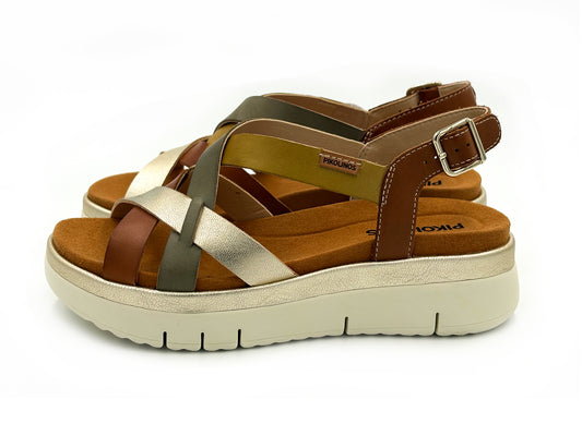 PIKOLINOS W4N-0650C1 PALMA Sandalia Piel Brandy Mujer