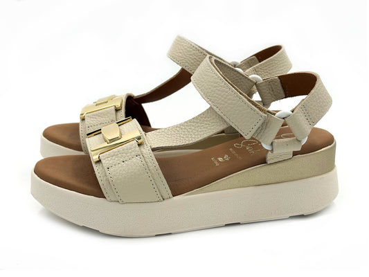 OH MY SANDALS 5961 Sandalia Piel ajustable Doya Hielo Mujer
