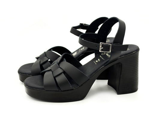 OH MY SANDALS 5937 Sandalia Tacón alto Piel negro Mujer