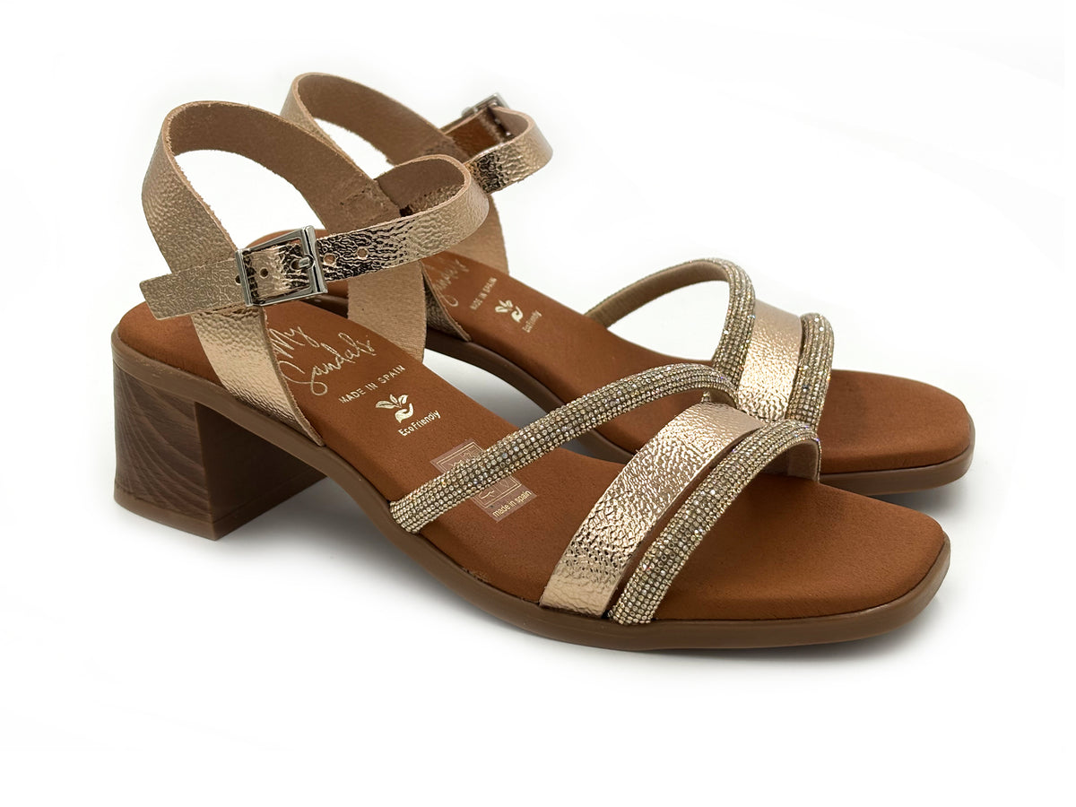 OH MY SANDALS 5905 Sandala Piel Cava adorno Brillantes Mujer