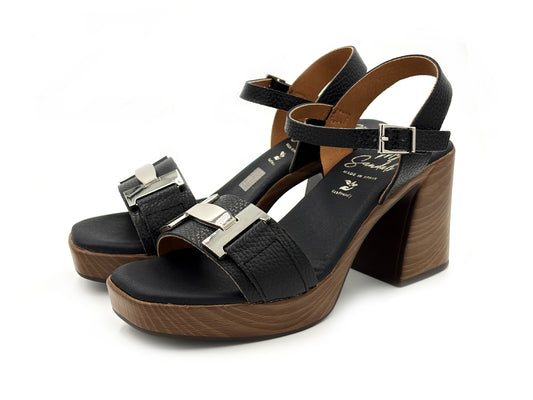 OH MY SANDALS 5931 Sandalia Tacón alto Piel negro Mujer