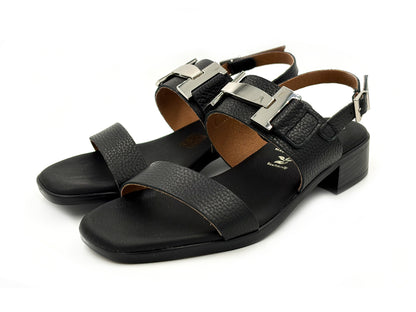 OH MY SANDALS 5892 Doya Negro adorno metalico empeine Piel Mujer