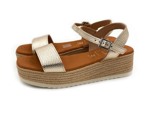 OH MY SANDALS 6022 Sandalia Plataforma Piel Doya Champan Mujer