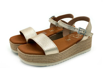 OH MY SANDALS 6022 Sandalia Plataforma Piel Doya Champan Mujer