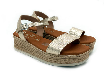 OH MY SANDALS 6022 Sandalia Plataforma Piel Doya Champan Mujer