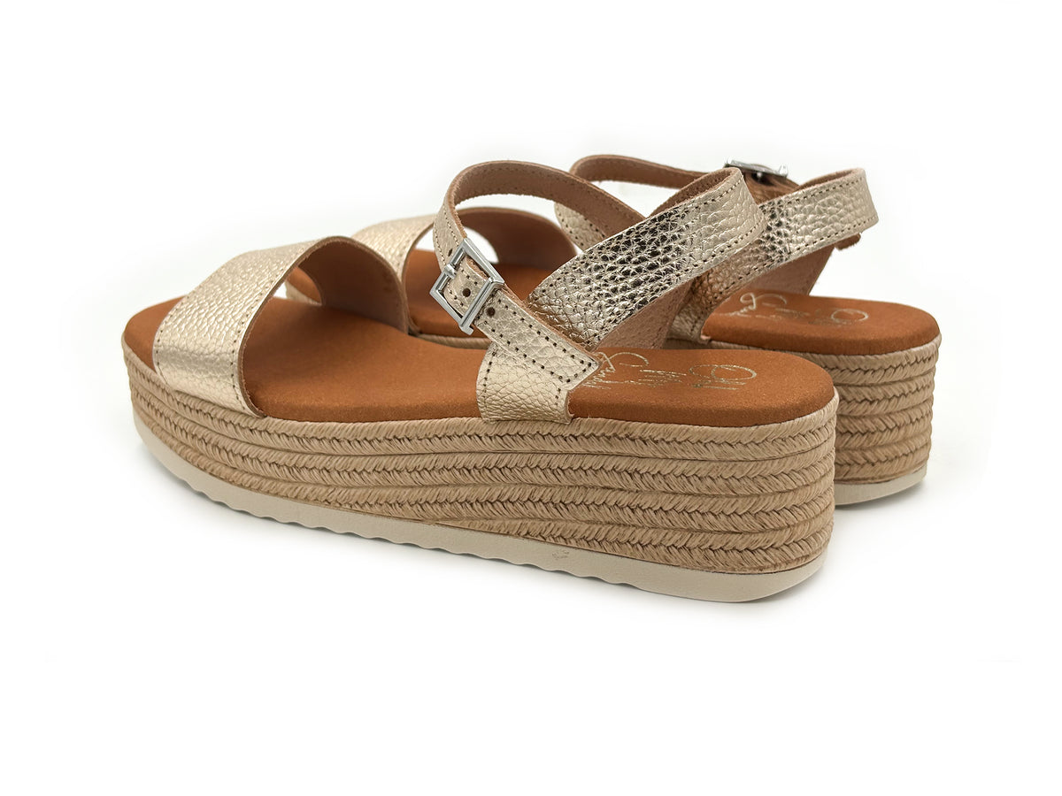 OH MY SANDALS 6022 Sandalia Plataforma Piel Doya Champan Mujer
