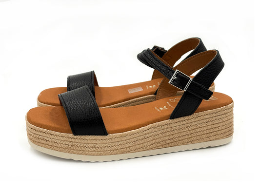 OH MY SANDALS 6022 Sandalia Plataforma Piel Doya Negro Mujer